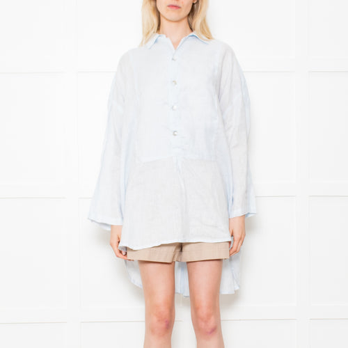 Frockk Pale Blue Linen Shirt