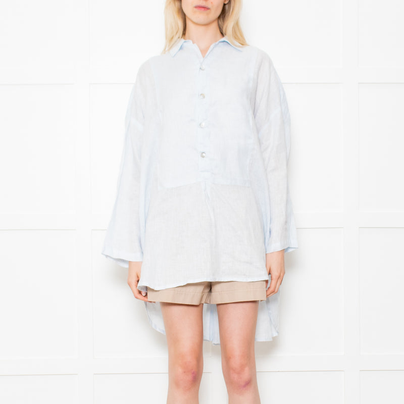 Frockk Pale Blue Linen Shirt