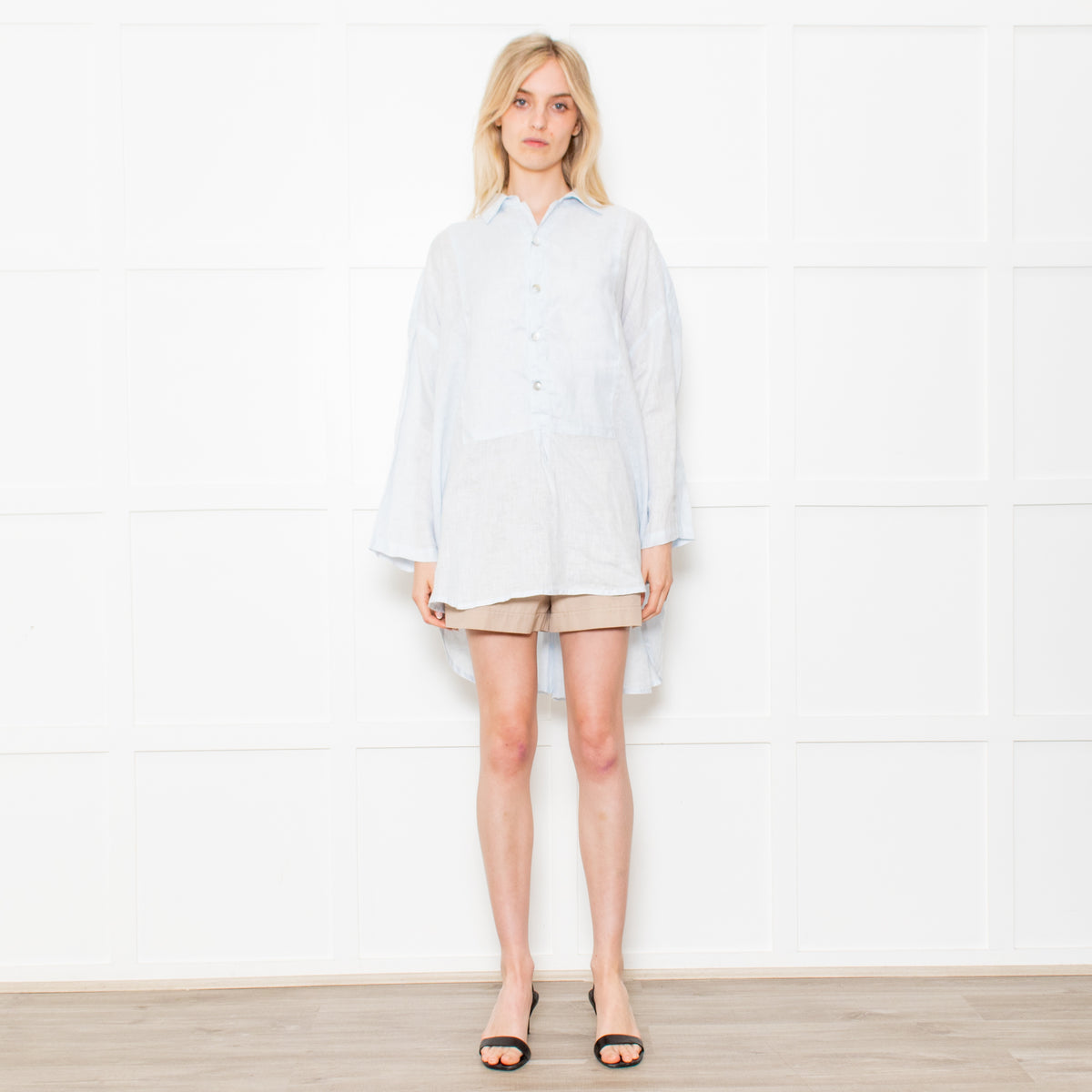 Frockk Pale Blue Linen Shirt