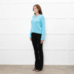 Hush Turquoise Chunky Knit V Neck Jumper