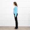 Hush Turquoise Chunky Knit V Neck Jumper