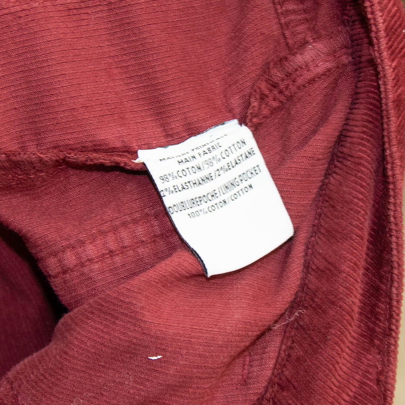Vanessa Bruno Burgundy Corduroy Wide Leg Trousers