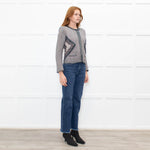 Isabel Marant Grey Metallic Zig Zag Short Jacket