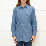 Loro Piana Blue Cotton Chambray Shirt