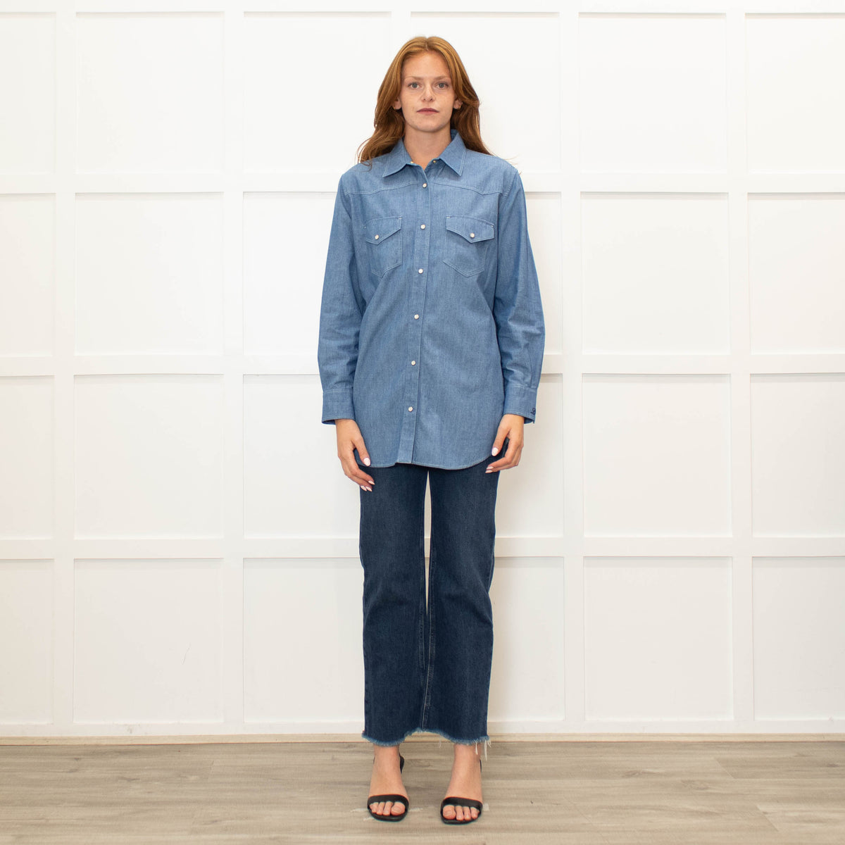 Loro Piana Blue Cotton Chambray Shirt