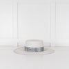 Pachacuti White Wide Brim Panama With Blue Silver Band