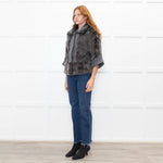 Hockley Grey Rabbit Fur + Knitted Jacket