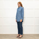 Loro Piana Blue Cotton Chambray Shirt