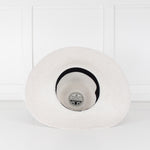 Pachacuti White Wide Brim Panama With Blue Silver Band