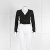 Me + Em Black Jersey Ballerina Top