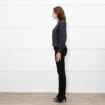 Brunello Cucinelli Grey Cashmere Cropped Cardigan With Sequin Argyle