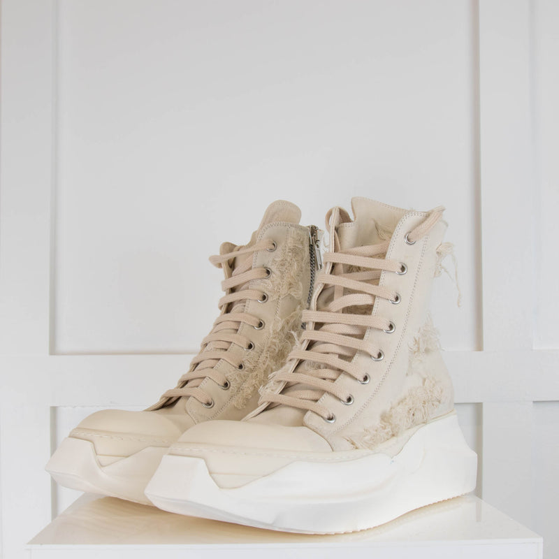 Rick Owens DRKSHDW Distressed Canvas Chunky Trainer