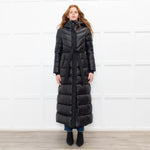 Mackage Black Quilted Belted Long Coat