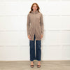 Brunello Cucinelli Brown Cashmere Long Zip Front Cardigan With Belt