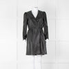 Emporio Armani Black Leather Long Sleeve Dress