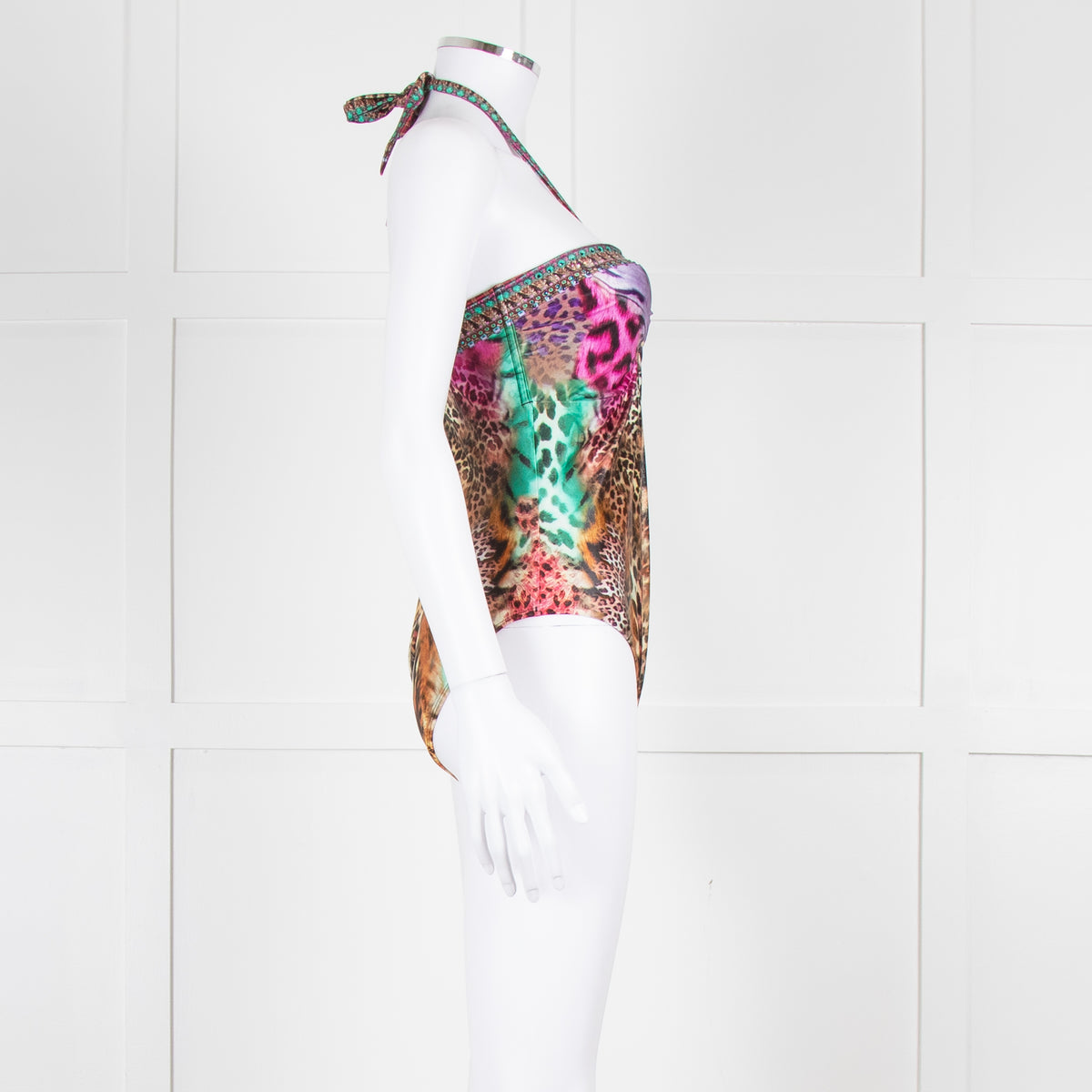 Camilla Multi Colour Animal Print Embellished Swimsuit