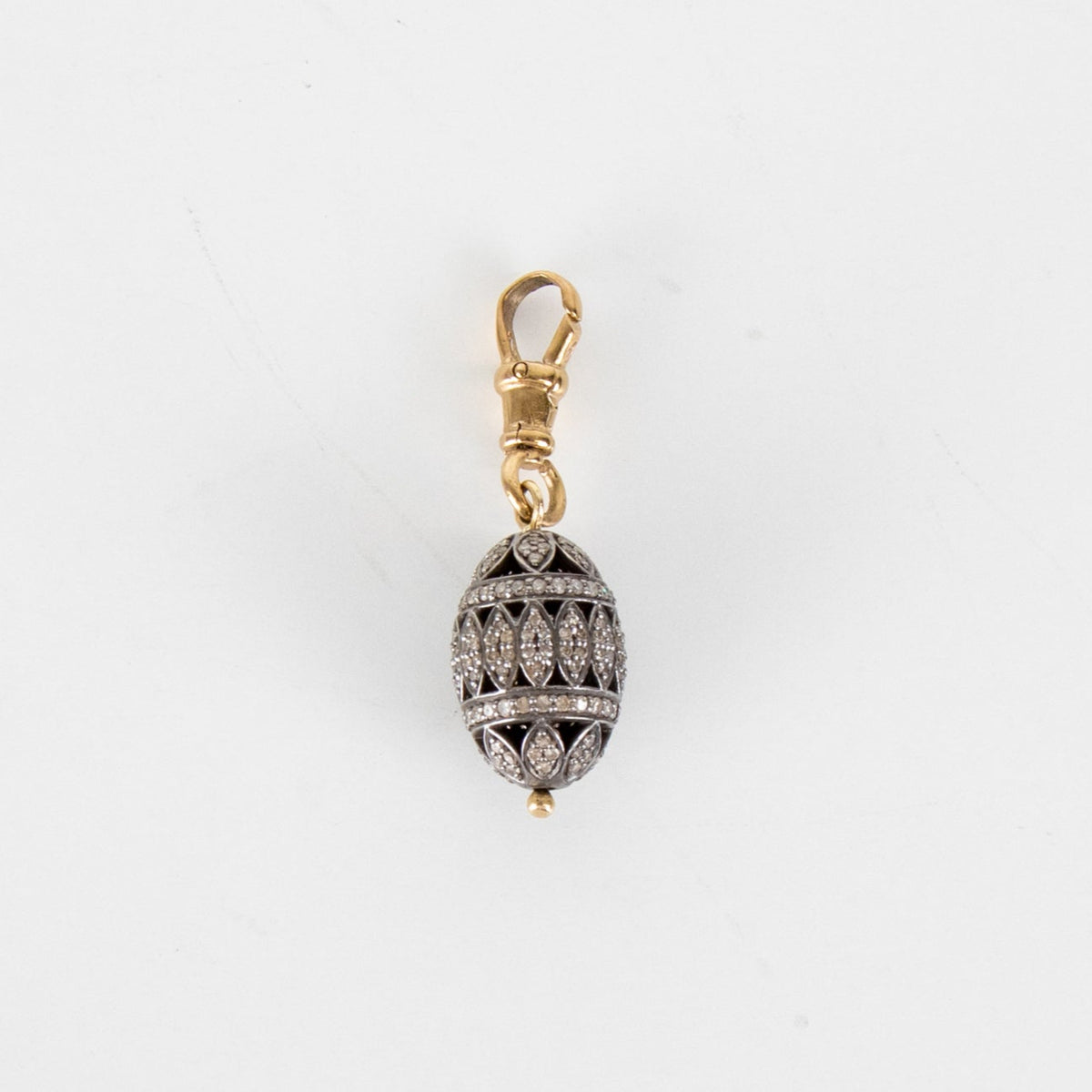 Kirtie La Marque Gold Pave Diamond Egg Pendant