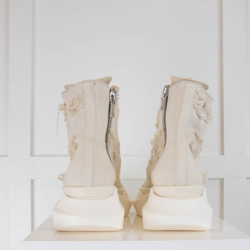 Rick Owens DRKSHDW Distressed Canvas Chunky Trainer