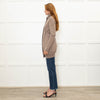 Brunello Cucinelli Brown Cashmere Long Zip Front Cardigan With Belt