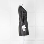 Emporio Armani Black Leather Long Sleeve Dress