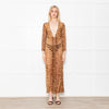 Rat & Boa Leopard Button Front Sheer Dress