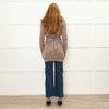 Brunello Cucinelli Brown Cashmere Long Zip Front Cardigan With Belt