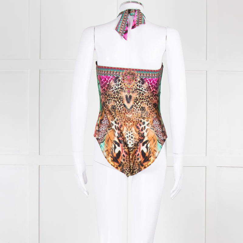 Camilla Multi Colour Animal Print Embellished Swimsuit