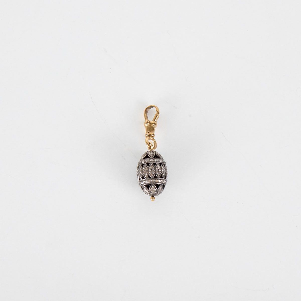 Kirtie La Marque Gold Pave Diamond Egg Pendant
