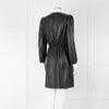 Emporio Armani Black Leather Long Sleeve Dress
