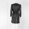 Emporio Armani Black Leather Long Sleeve Dress