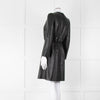 Emporio Armani Black Leather Long Sleeve Dress