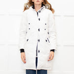 Canada Goose White Fur Hood Puffer Coat