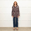 Missoni Pink and Green Cashmere Zip Up Cardigan