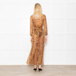 Rat & Boa Leopard Button Front Sheer Dress