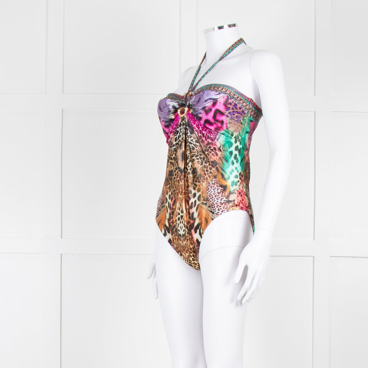 Camilla Multi Colour Animal Print Embellished Swimsuit