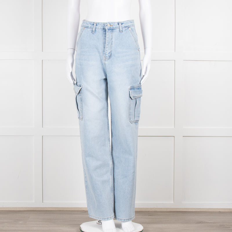 The Frankie Shop Pale Blue Cargo Jeans