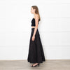 Me + Em Black Heavy Cotton Sateen Maxi Skirt