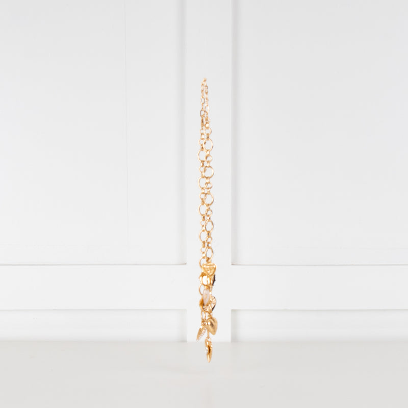 Liv Oliver Chloe Collection Gold Heart Multi Charm Love Necklace
