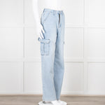 The Frankie Shop Pale Blue Cargo Jeans
