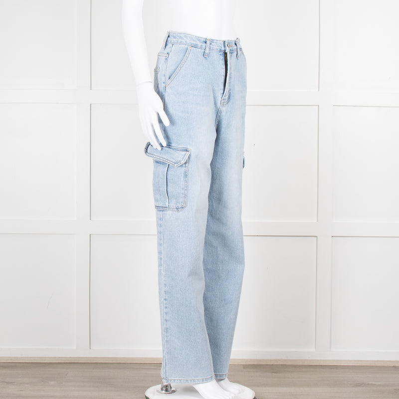 The Frankie Shop Pale Blue Cargo Jeans