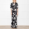 Norma Kamali Black and White Dotted Stretch Maxi Dress