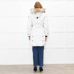 Canada Goose White Fur Hood Puffer Coat
