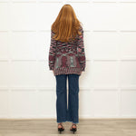 Missoni Pink and Green Cashmere Zip Up Cardigan