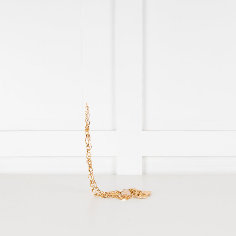 Liv Oliver Chloe Collection Gold Heart Multi Charm Love Necklace