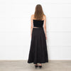 Me + Em Black Heavy Cotton Sateen Maxi Skirt