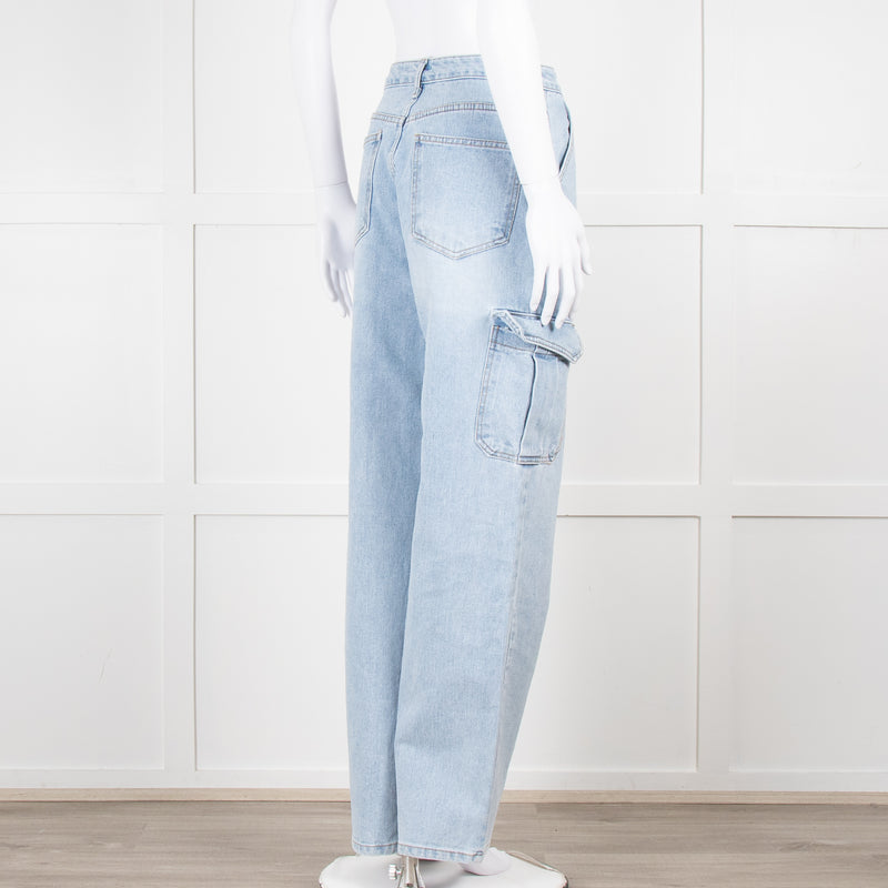 The Frankie Shop Pale Blue Cargo Jeans