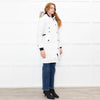 Canada Goose White Fur Hood Puffer Coat