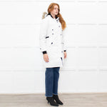 Canada Goose White Fur Hood Puffer Coat