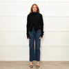 Runholz Black Knitted Frill Edge Cardigan