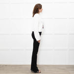 Acne Studios Cream Digital Print Crop Sweatshirt